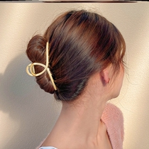 Net red grab clip female back head large hair volume multi-claw hairpin pinch hairpin temperament exquisite metal one-word clip