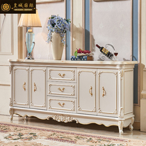 European marble solid wood meal cabinet Tea water locker Bowl cabinet 2 0 m 2 2 m 2 4 m furniture