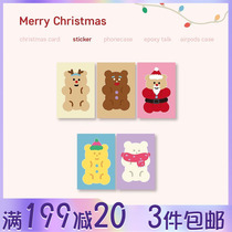 South Korea Malling Booth Christmas Bear Decoration Big Stickers Cute Cartoon Tablet Phone N Times Stickers