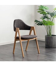 Solid Wood European Style Dining Chair Cloth Art Dining Table And Chairs Hotel Dining Room Chair Café Hotel Minima Modern Fashion Home
