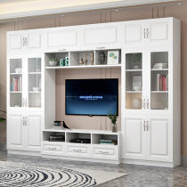 Customized TV cabinet background wall cabinet modern simple living room integrated wall cabinet small apartment TV cabinet high cabinet