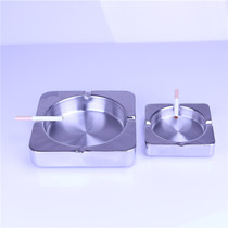 Bar Stainless Steel Ashtrays Quad Square Ktv Countertop Ash Flush Creative Personality Double smoke cylinder manufacturer Direct sale