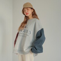 Now special SN nanda Korea 21 autumn and winter new SN self-made color matching BF brushed wind sweater