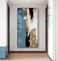Modern abstract porch decorative painting simple atmospheric background wall abstract blue murals Nordic light luxury living room hanging painting