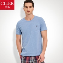 Shile Bamboo Festival Cotton Short Sleeve T-shirt Male Loose Big Code Old Man Shirt Round Collar Half Sleeve Bottom Blouse Summer Thin Breathable