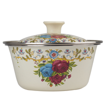 30cm nostalgic enamel lid basin wash bowl old-fashioned thickening and deepening medicine lid pot soup pot with edge retro Bowl