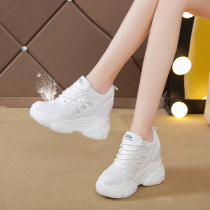 Inside heightening sneakers women 2022 spring new leisure travel single shoes Slim Old Daddy Shoes Little White Shoes Tide 10cm