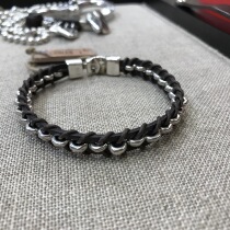 Spanish UNOde50 transfer beads cowhide bracelet handmade mens women European and American light luxury INS