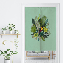 American pastoral cotton and linen curtain fabric partition curtain bedroom half curtain kitchen curtain decoration curtain wind water curtain