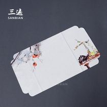 Three times Ruihe Chengxiang Suede tea table Tea mat Cotton linen art table flag Chinese dry tea towel mat tea curtain