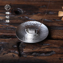 Creative pure tin ingot boat line incense plug home tea room ornaments tin carved plate agarwood sandalwood stove smoked aromatherapy stove