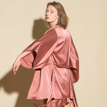 Johan Sexy Sleepwear Woman Spring Summer Thin style High Sensation Ice Silk Emulated Silk Sleeping Gown Bridal Gown Woman Brides Home Costume