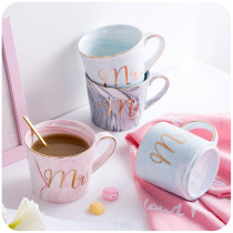 Ceramic couple mug female ins Cup creative home personality Nordic coffee cup breakfast cup trend water Cup