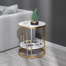 Rock board small coffee table modern simple creative living room side sofa side cabinet light luxury corner round table bedside table side table