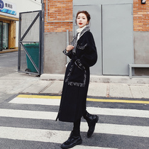 Tassel senior sense temperament woolen coat women over the knee 2021 new autumn and winter fashion loose thickened woolen coat