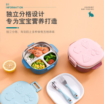 Insulated lunch box 1 person portable divider can bring soup Student office worker bento plate lunch box 304 stainless steel set