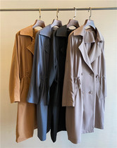 The original sale of 388 vertical smooth anti-wrinkle crisp atmosphere double-breasted waist thin long trench coat coat women autumn new