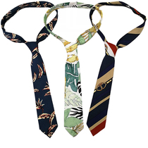 (chiffon hand tie) personality fun student trend men and women printed earth cool stripe retro shirt tour