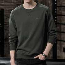 Spring and autumn long sleeves T-shirt mens pure cotton round collar thin style undershirt Compassionate Casual Sports Spring Wee