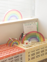 New product acrylic rainbow home display pen holder pen holder Magazine book storage rack Korean Nordic ins style