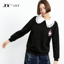 (POPMART joint style)LILY winter new womens sweet embroidered loose sweater jacket