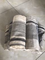 Old linen pure hand-woven cloth stripes true color National style design improved decorations ornaments crafts old objects