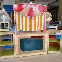 Childrens dollhouse supermarket full set of toys selling Taiwan display rack home role area corner kindergarten area