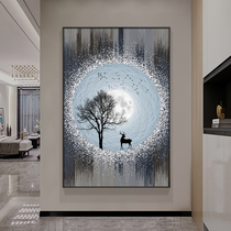 Zhao Cai Lu Crystal Porcelain Mural Modern Simple Entrance Decorative Painting Light Luxury Living Room Sofa Back Floor Painting