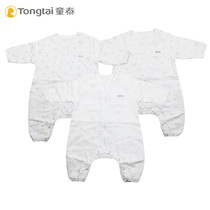 Tongtai baby cotton Gary split leg sleeping bag spring and summer new male and female baby newborn double gauze anti-kicking