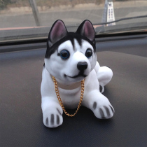 Car shaking head dog shaking head doll creative decoration simulation Husky Shiba Inu car decoration Car interior jewelry