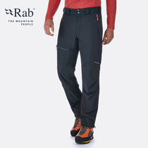 RAB ruipo Vapour-rise Guide men soft shell pants warm breathable wear-resistant trousers 600g QVR-58