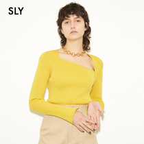 (THROW series) SLY new slant collar open shoulder base sweater women 030DA070-4000