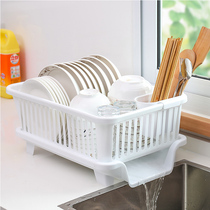 Plastic kitchen drain basket drying dishwashing plate chopsticks storage rack drain bowl rack cupboard large storage rack supplies