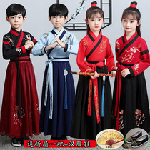 Childrens Tang suit Hanfu children Chinese style mens and womens childrens suits