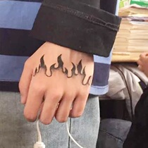 Flame tattoo stickers waterproof male lasting simulation tattoo social hip-hop personality tattoo stickers