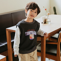 Boys sweatshirt 2021 spring childrens spring and autumn Western style childrens new boys long-sleeved top T-shirt baby