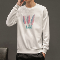 2021 Mens sweater round neck mens clothes on the Korean version of the trend loose autumn and winter New long sleeve jacket