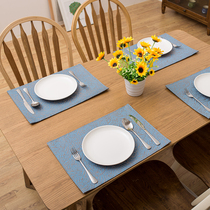 Heting Nordic household Western placemat Modern simple fabric insulation mat Table mat Coffee table Childrens dish mat cloth