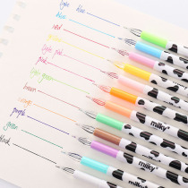 Color gel pen student with 0 5mm crystal diamond pen cute Korean milk water pen hand account pen