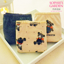 cotton element pure cotton female underpants low waist 100% full cotton antibacterial student cotton triangular pants brief about breathable LB481