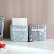  Cotton and linen fabric storage basket Cosmetics basket Snacks small items Desktop sundries basket Dirty clothes toy small basket