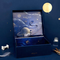 Miss Card Blue Starry Sky Starry Night Three-dimensional gift box packaging box Gift box for friends birthday graduation