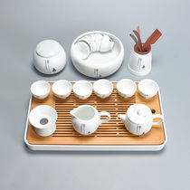 Monarch Zen Kung Fu Tea Set Home Simple Cover Bowl Chinese Teapot Tea Cup Ceramic Office Tea