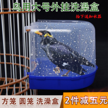 Parrot bathing Divine Instrumental Bird Bathing Cage Painting Brow Bathing Cage Bird shower Bath Tub Supplies Utensils Big Bird Cage Accessories