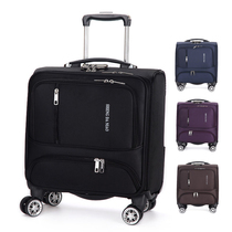 New business trolley case waterproof Oxford cloth universal wheel boarding box small luggage box mens and womens suitcase 18 inch