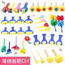 Kindergarten graffiti tools Sponge brush painting Children seal brush Pigment roller roller painting early education brush