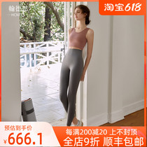 HCNTES High Waist Lifting Hip Yoga Pants Summer Thin outside wearing tight fit pants Thin Sports Pants Yoga gym Fitness Pants Women