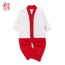 Long life rich newborn monk clothing Hanfu cotton baby clothes autumn 0-3 months baby full moon suit