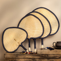 Chinese style retro straw woven fan hand-woven cool mosquito repellent folk old-fashioned straw summer cool fan brown leaf fan