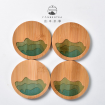 Words CREATIVE ROUND BAMBOO CUP MAT TEA CUP THERMAL INSULATION MAT UTILITA TEA ACCESSORIES PINT CUP DRAG BRIEF ABOUT THICKENED